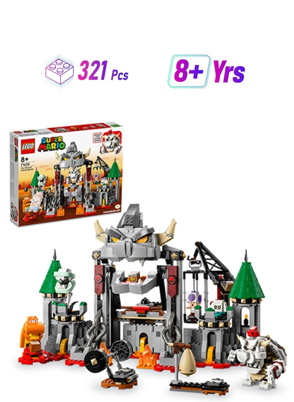 LEGO Super Mario Dry Bowser Castle Battle Expansion Set (71423)