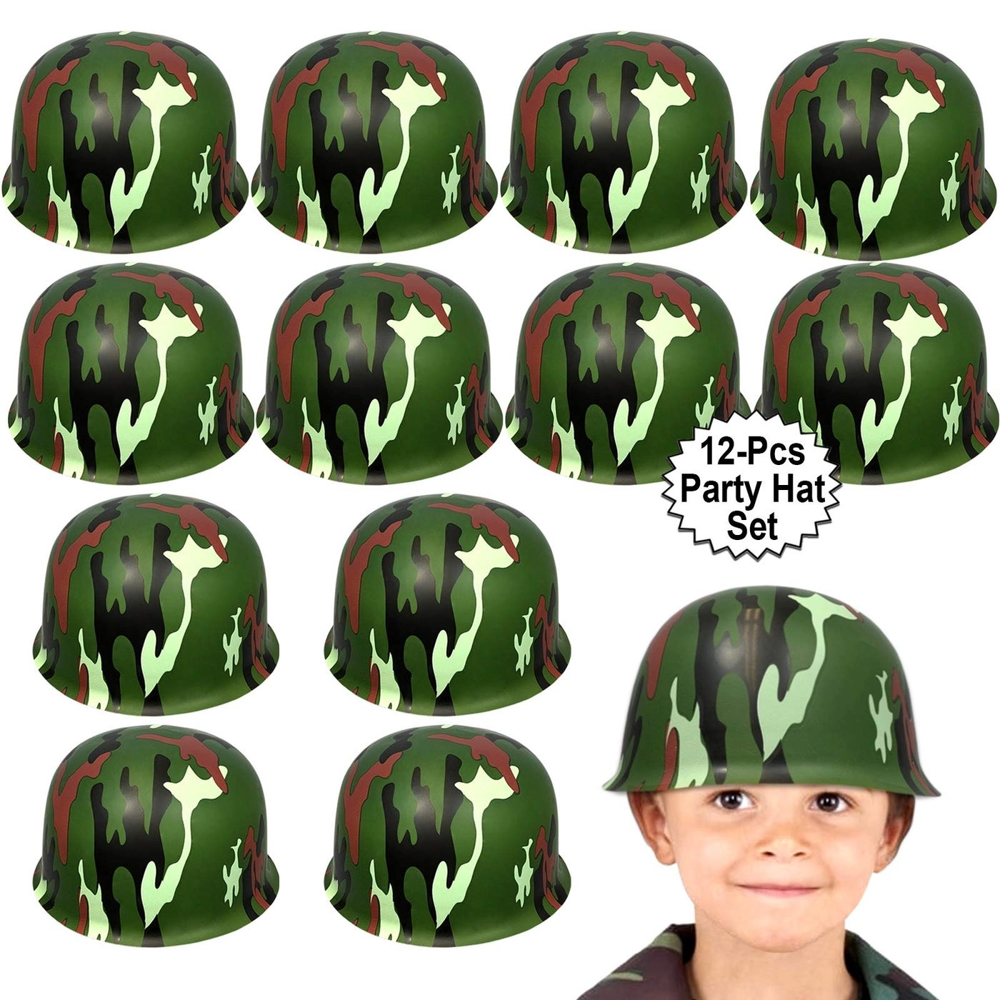 Anapoliz Army Helmets - 12 Count Kids