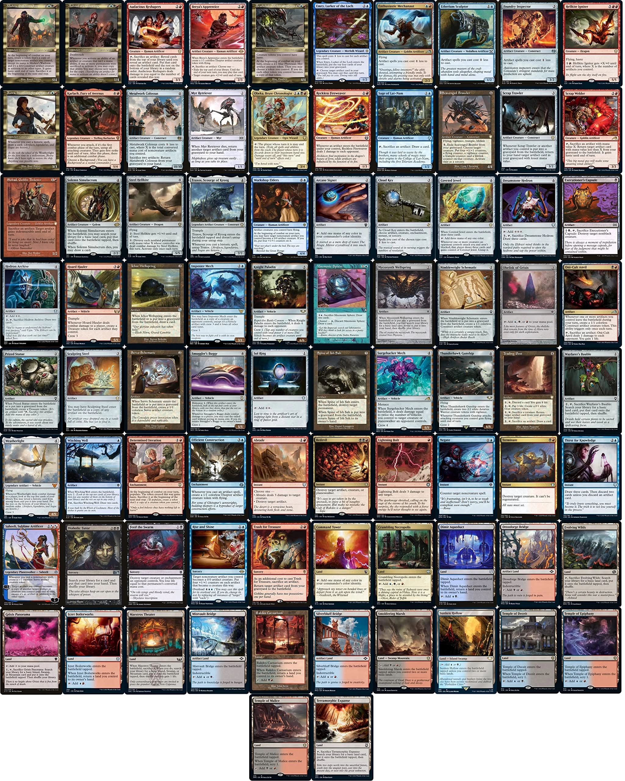 MTG Decks & More Magic The Gathering: Mishra Artifacts - Grixis 100 Card EDH