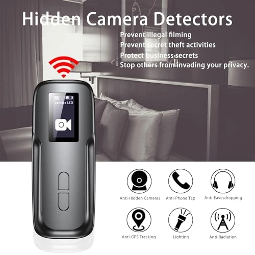 Hidden Camera Detector - RF Signal Scanner 0-15m 9 Levels Sensitivity