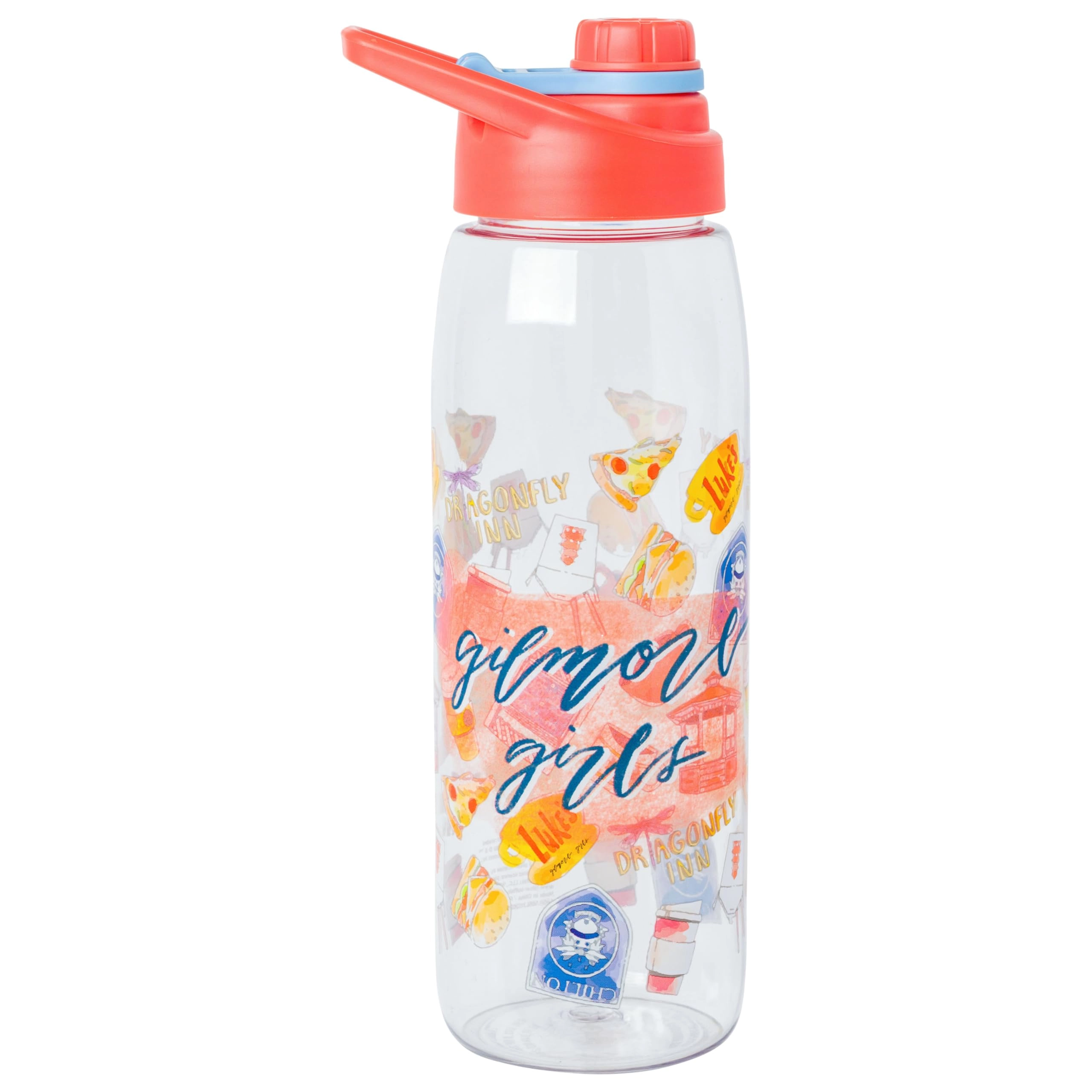 Silver Buffalo Gilmore Girls Icons Water Bottle - Screw Lid