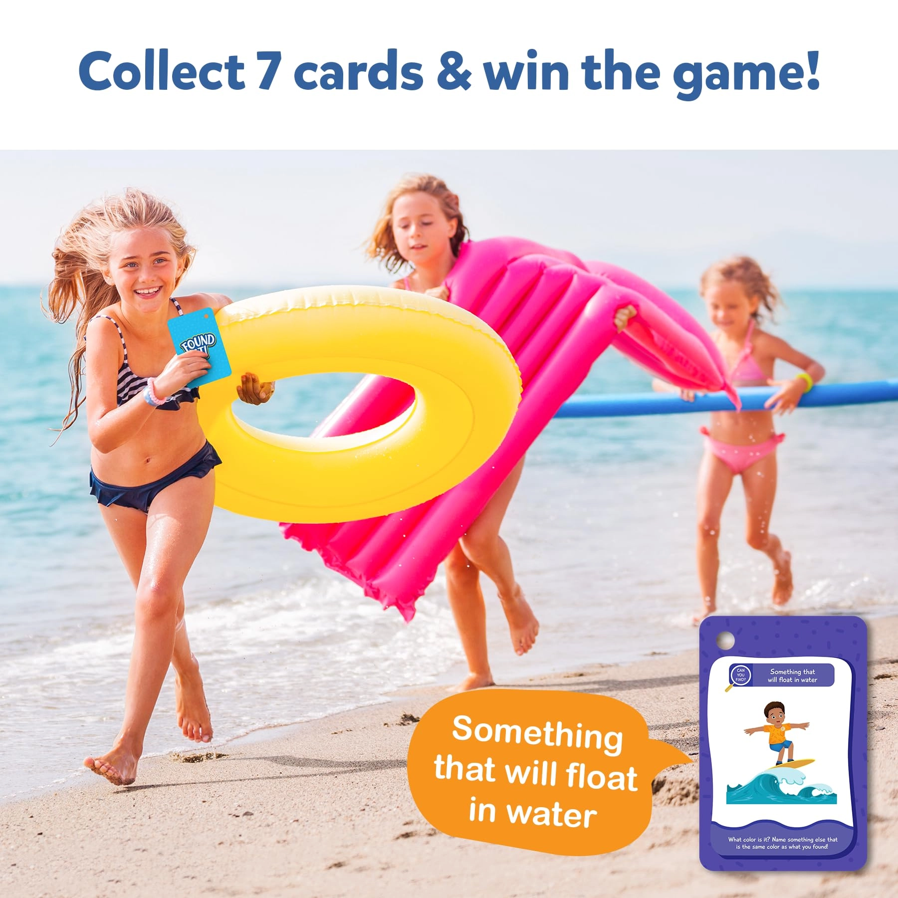 Found It Beach - Scavenger Hunt Card Game 50 Waterproof Cards