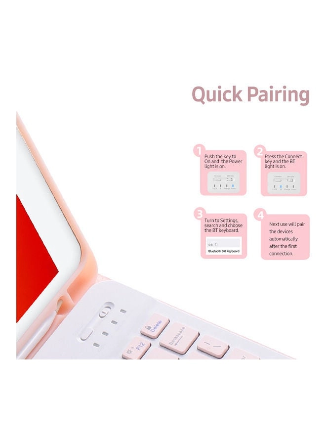 Round Keycap Touch Keyboard Case - Wireless