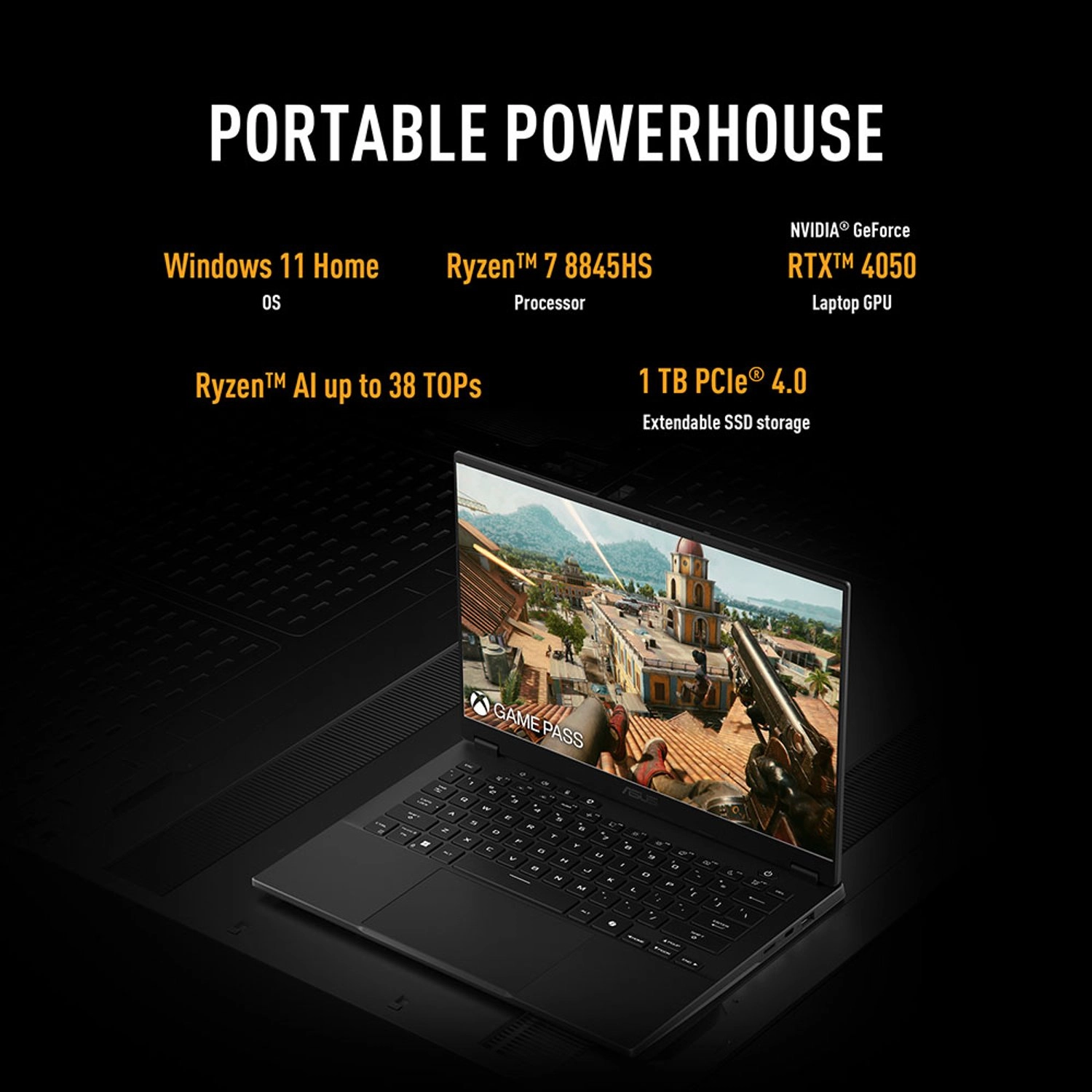 TUF Gaming A14 FA401UU-RG004W - 14'' Ryzen 7-8845HS 16GB DDR5 1TB SSD