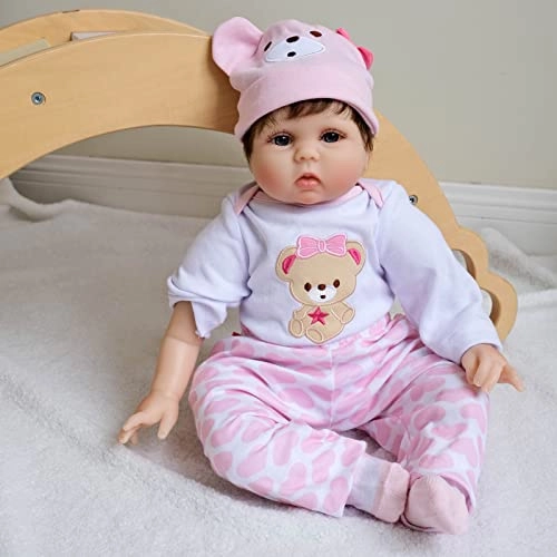 Reborn Baby Doll - 55cm/22in Soft Silicone Dressed