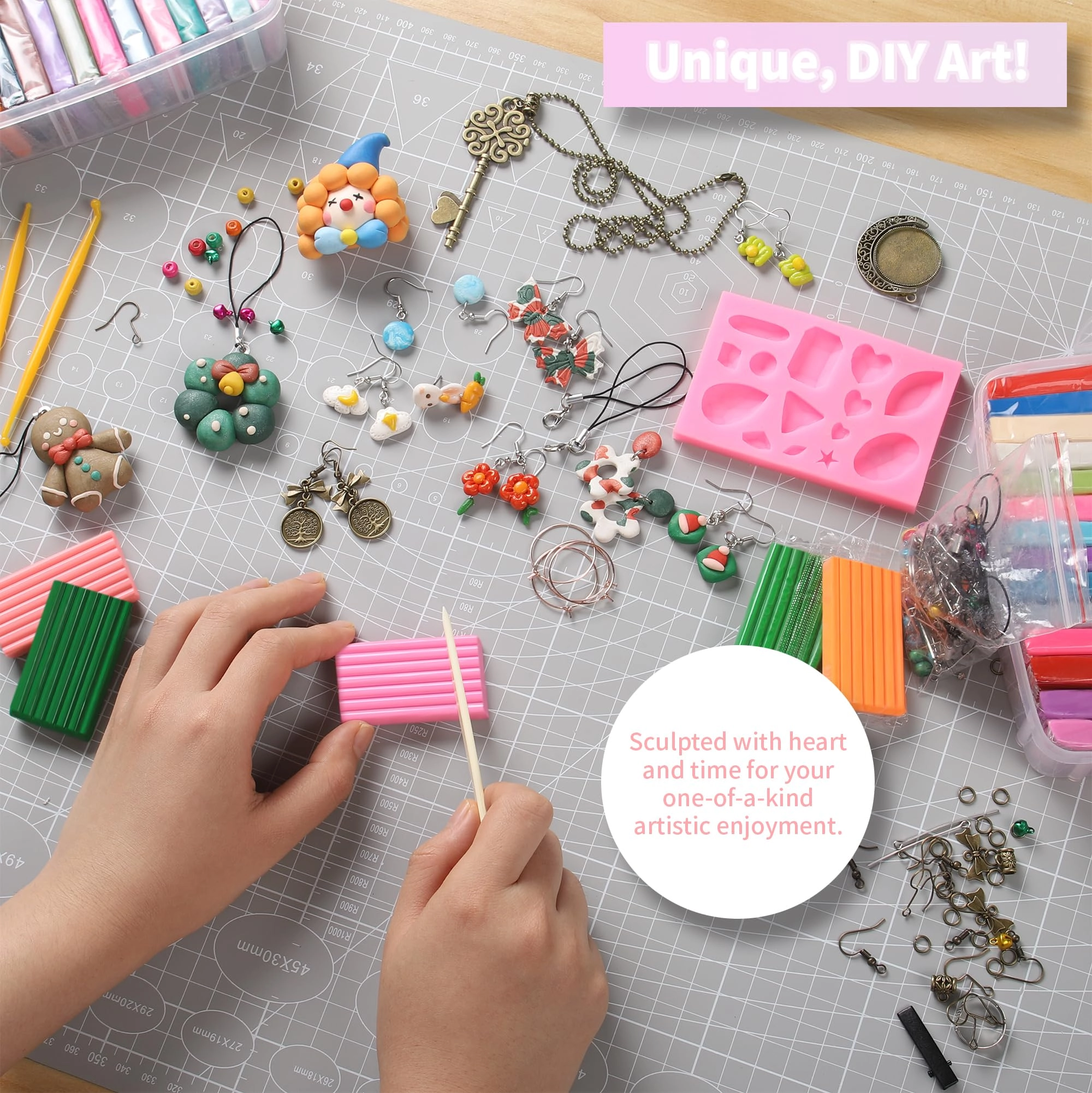 Polymer Clay Kit - Polymer 2.09 Kg 85pcs.