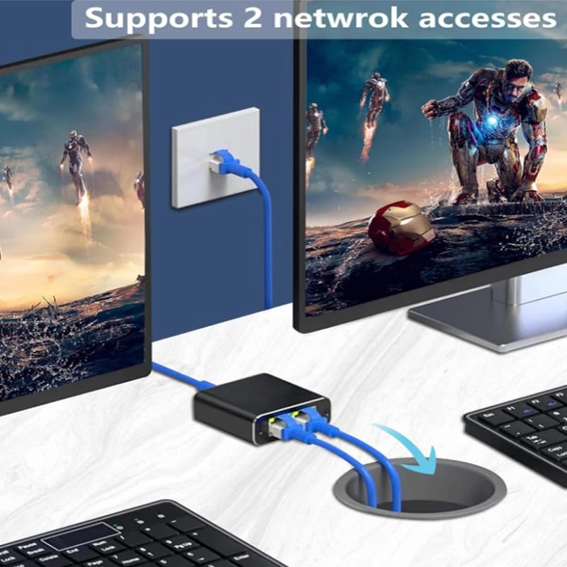 Ethernet Splitter 1to2 4-ports