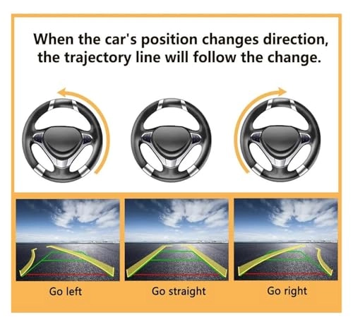 Intelligent Dynamic Trajectory Car Rear View Camera - Night Vision Wire 4K AHD 1080P