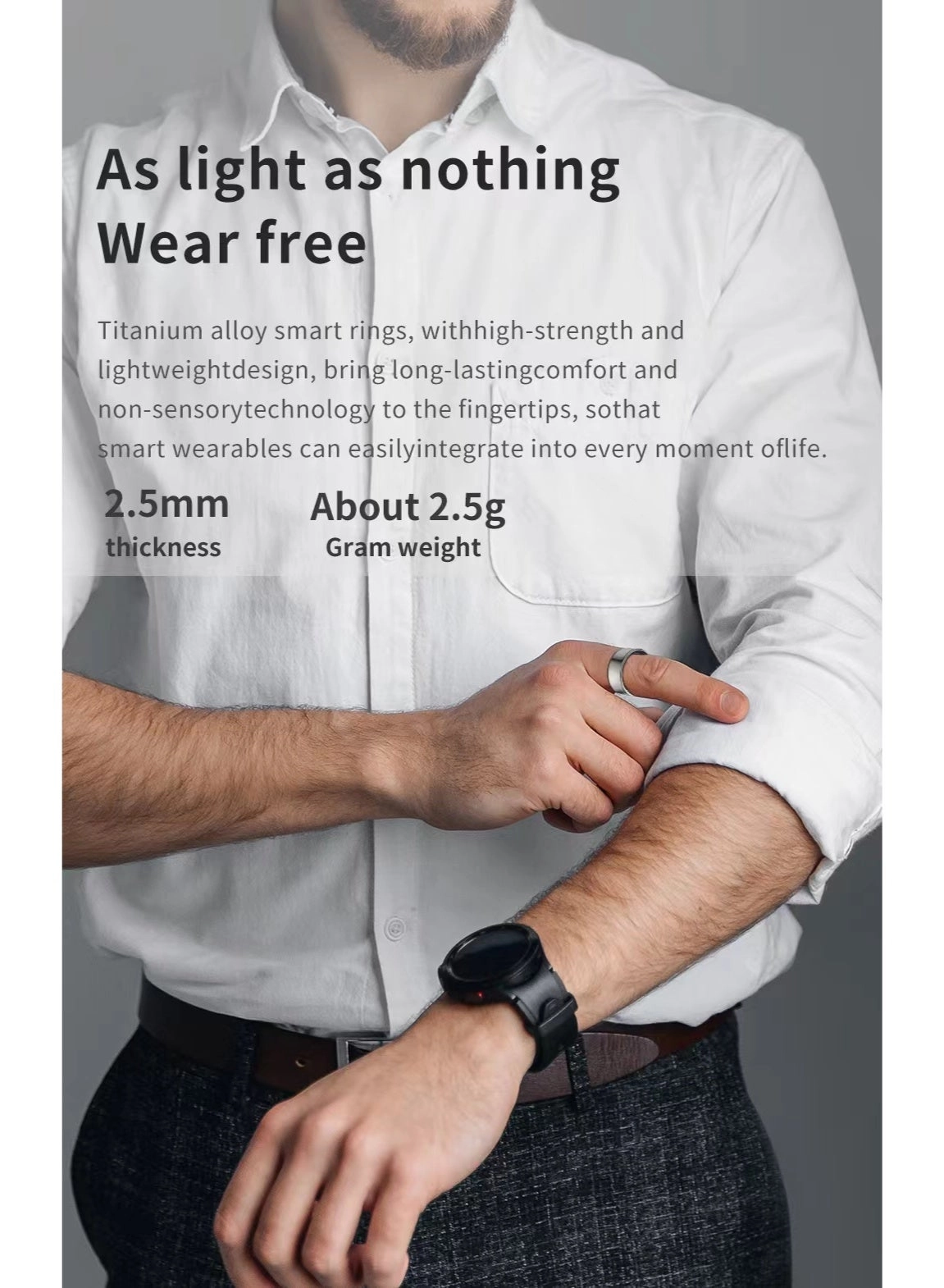 Smart Health Ring - Gold 24-hour Health Monitoring