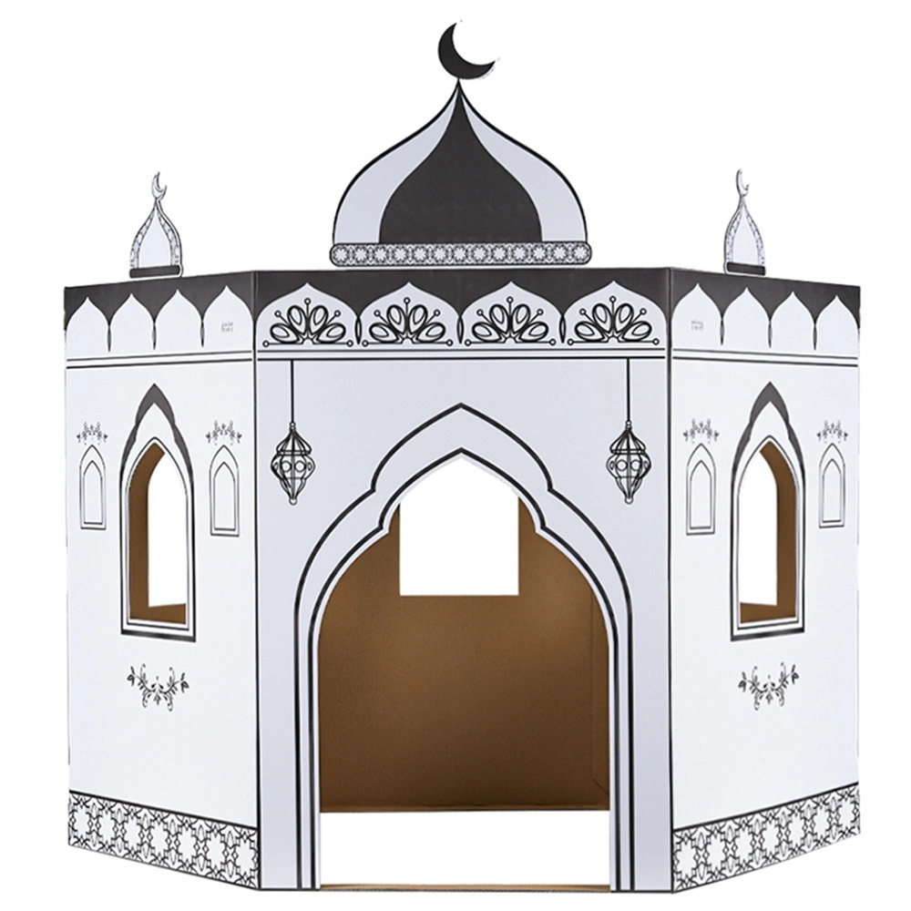 Color Me Cardboard Playmosque - Blue - White Cardboard