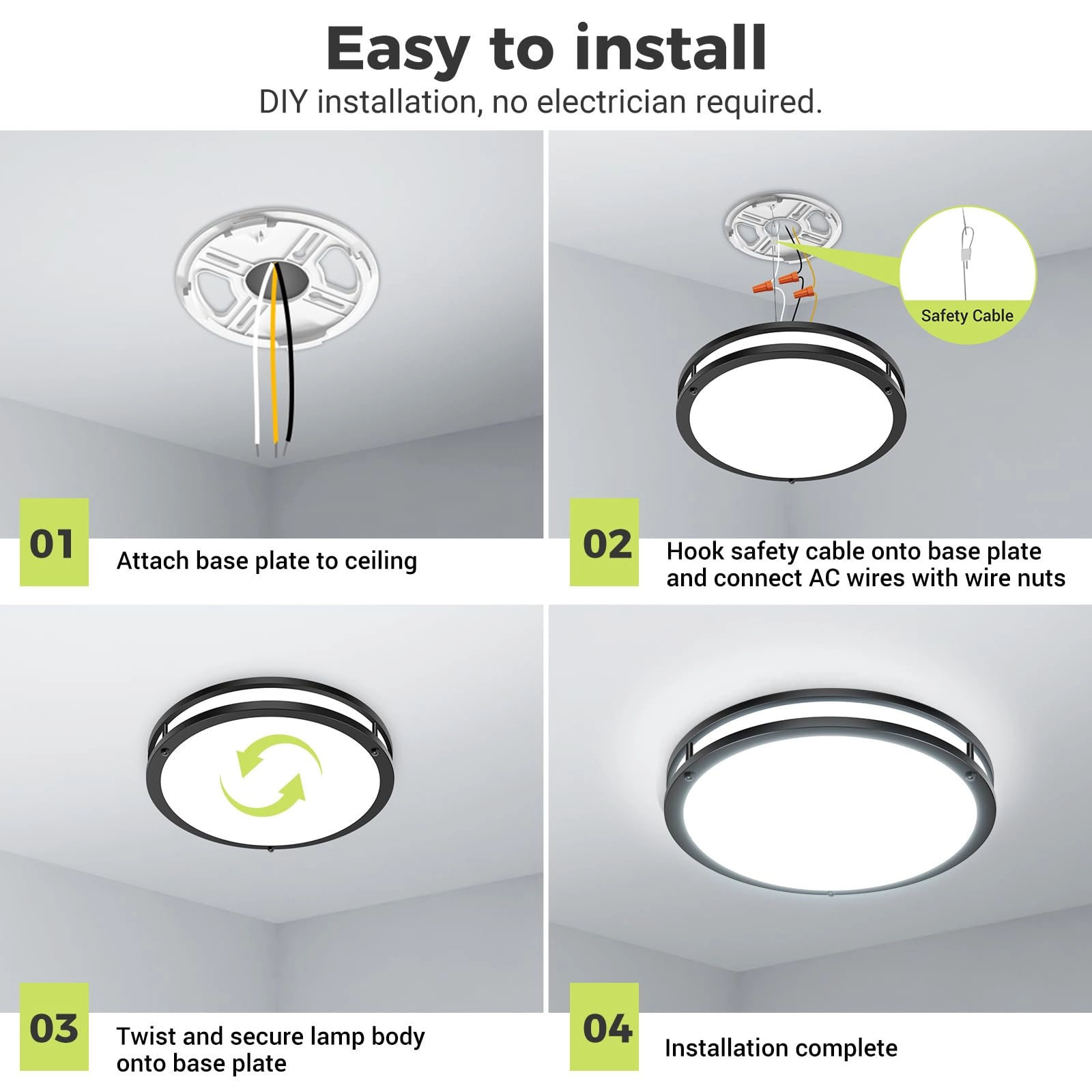 Flush Mount Ceiling Light - 5CCT Dimmable Pack