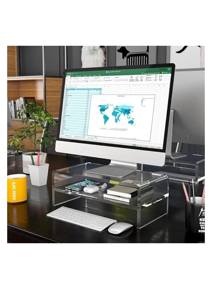 Monitor Stand - Acrylic Clear