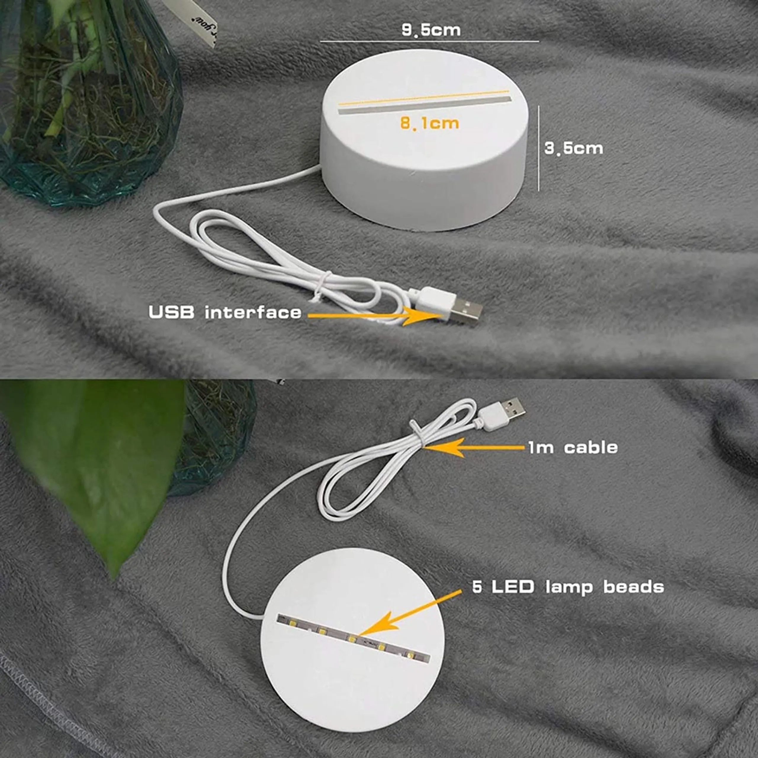 DIY Diamond Painting Lamp - 20 x 14 x 5 cm LED