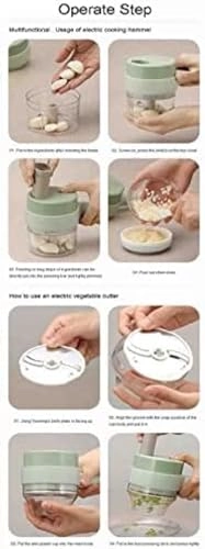 4 In 1 Handheld Electric Vegetable Cutter Set - USB RECHARGEABLE