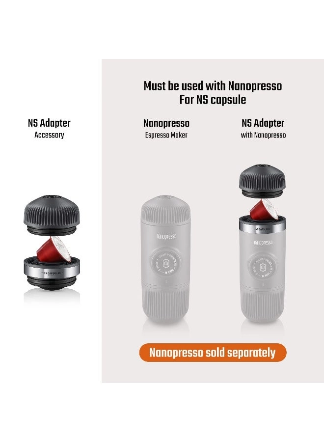 Nanopresso NS Capsules Adapter - Black 62 X 62 X 66