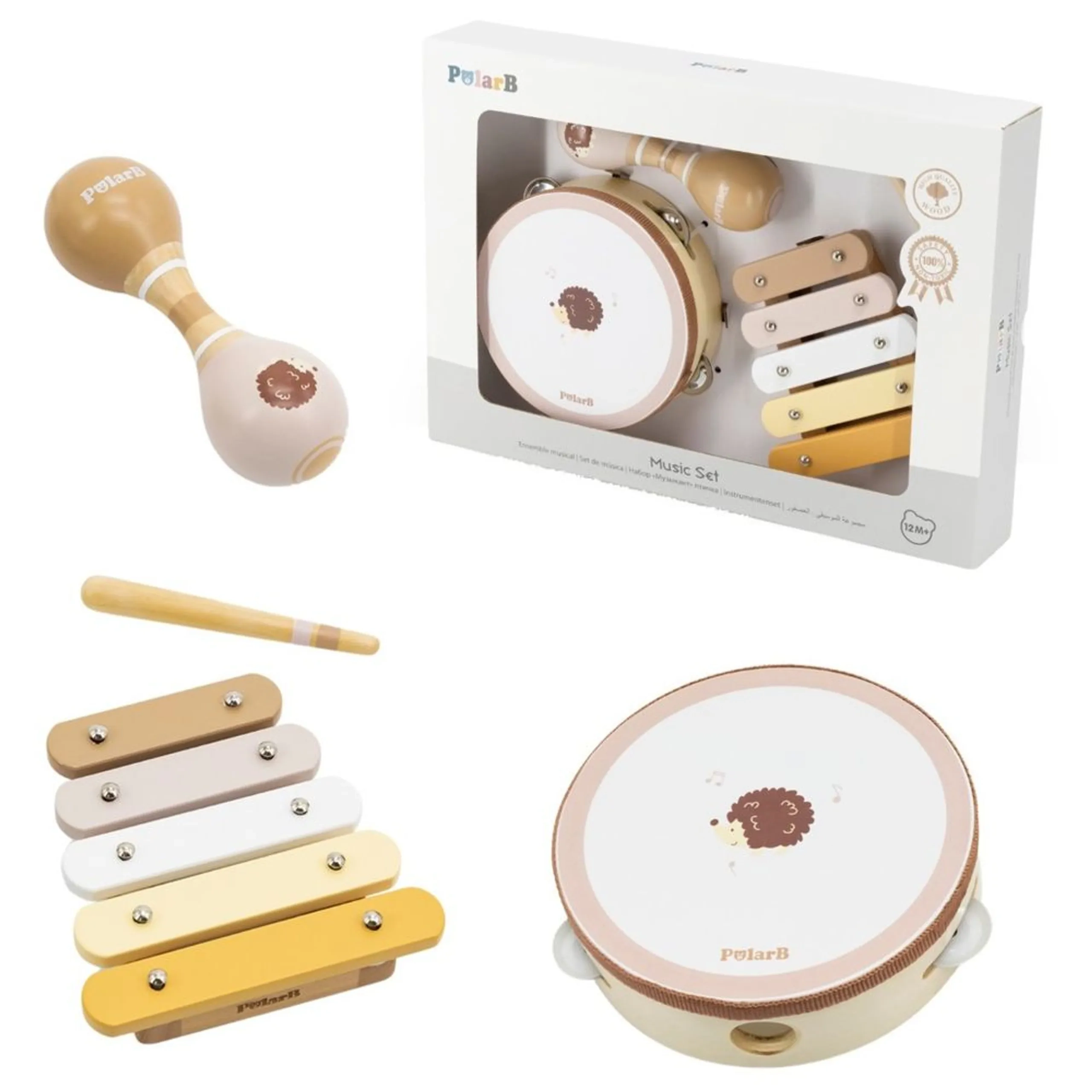 PolarB Hedgehog Musical Toy Set - 12 months+