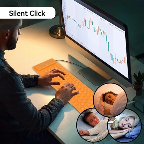 Folding Silicone Keyboard - Wired/Wireless