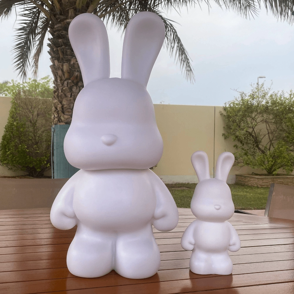 Cool Bunny Acrylic Flow Paint Kit - 9 inch / 23 cm Light-Blue Dark-Purple Orange