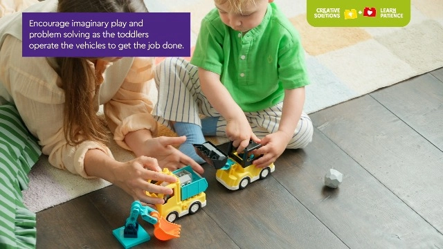 3 in 1 Construction Vehicles (10475) - Educational Montessori Toy for Toddlers