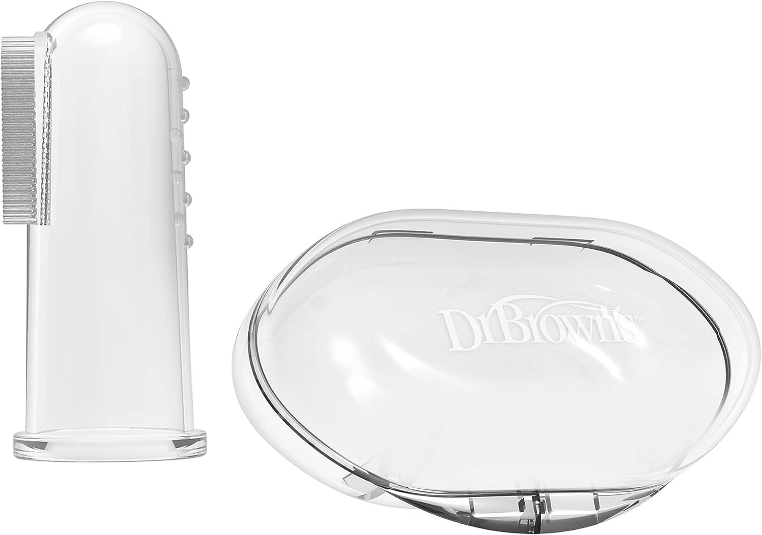 Silicone Finger Toothbrush - With Case White 0+