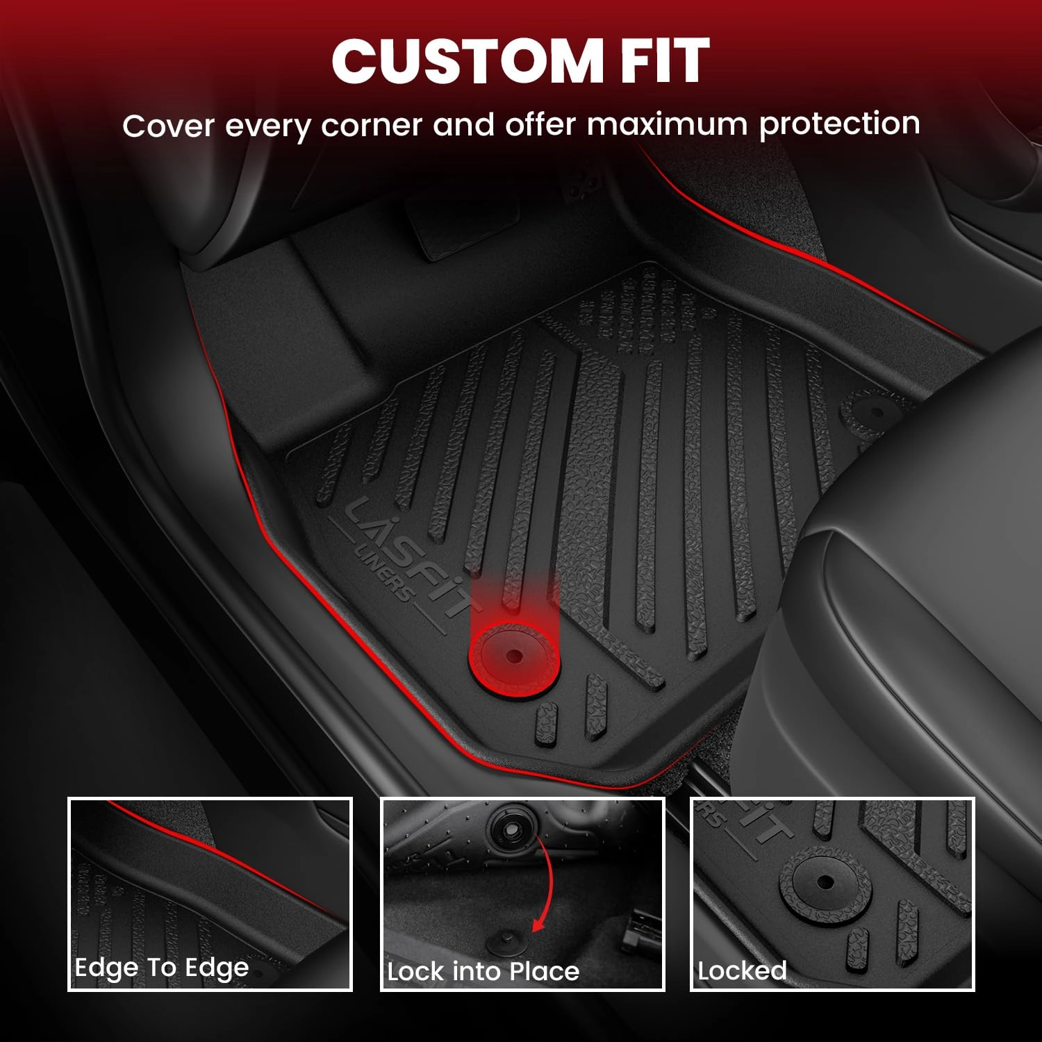 Floor Mats & Trunk Mat - Honda Civic Sedan & Sedan Si 2012 2013 2014 2015 1st & 2nd Row & Cargo Mat