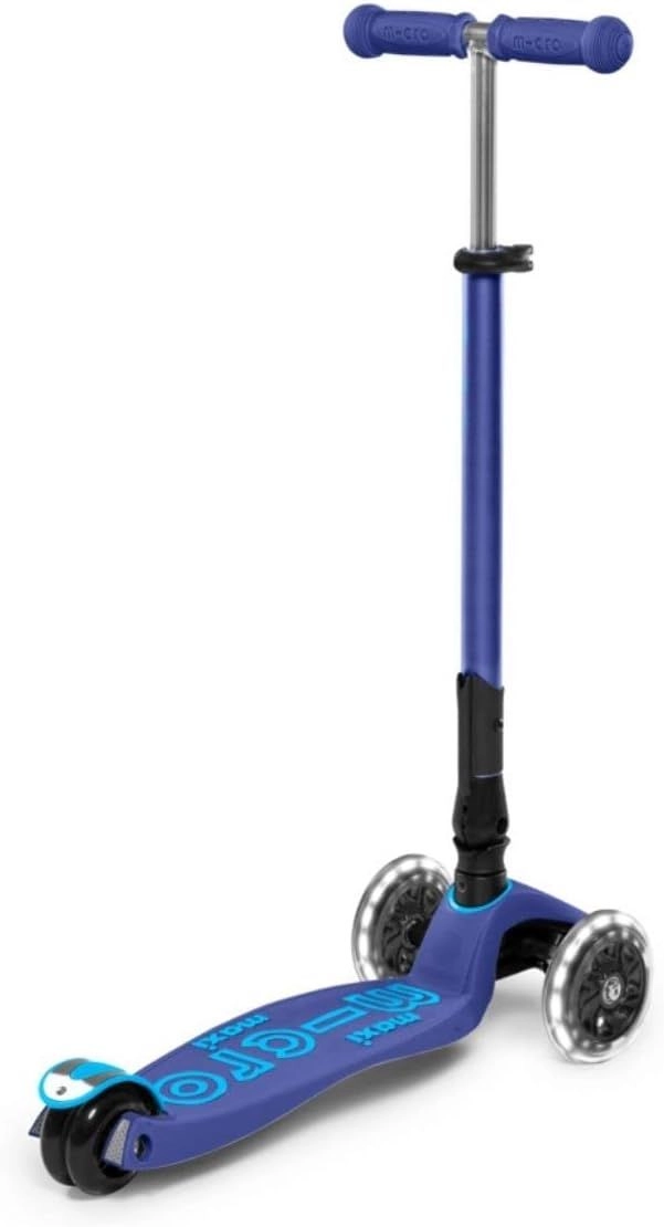 Maxi Deluxe 3-Wheel Kick Scooter – 120/80 mm LED Foldable