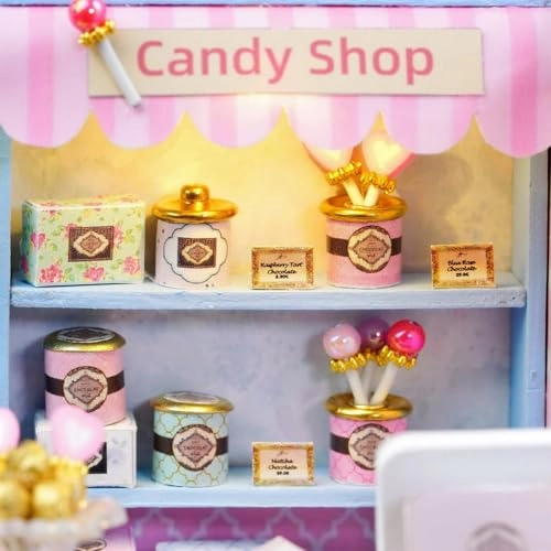 Miniature Dollhouse Kit - candy, cake and milk tea
