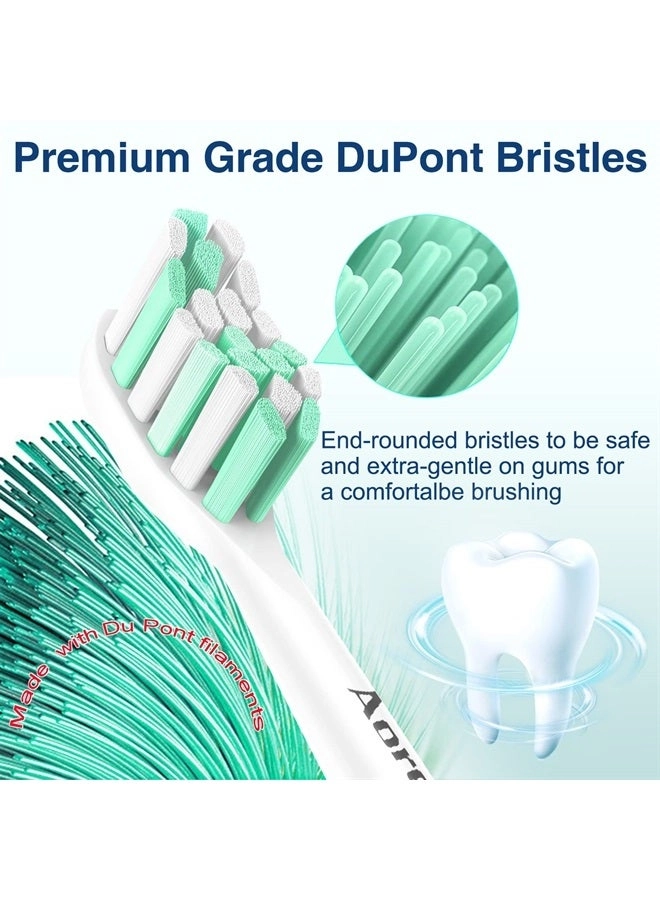 Replacement Brush Heads for Philips Sonicare - 10 Pack Blue and White