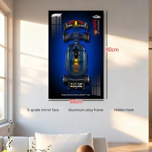 Racing Car Exhibition Wall Plaque (42206) - 50 x 80cm Style D