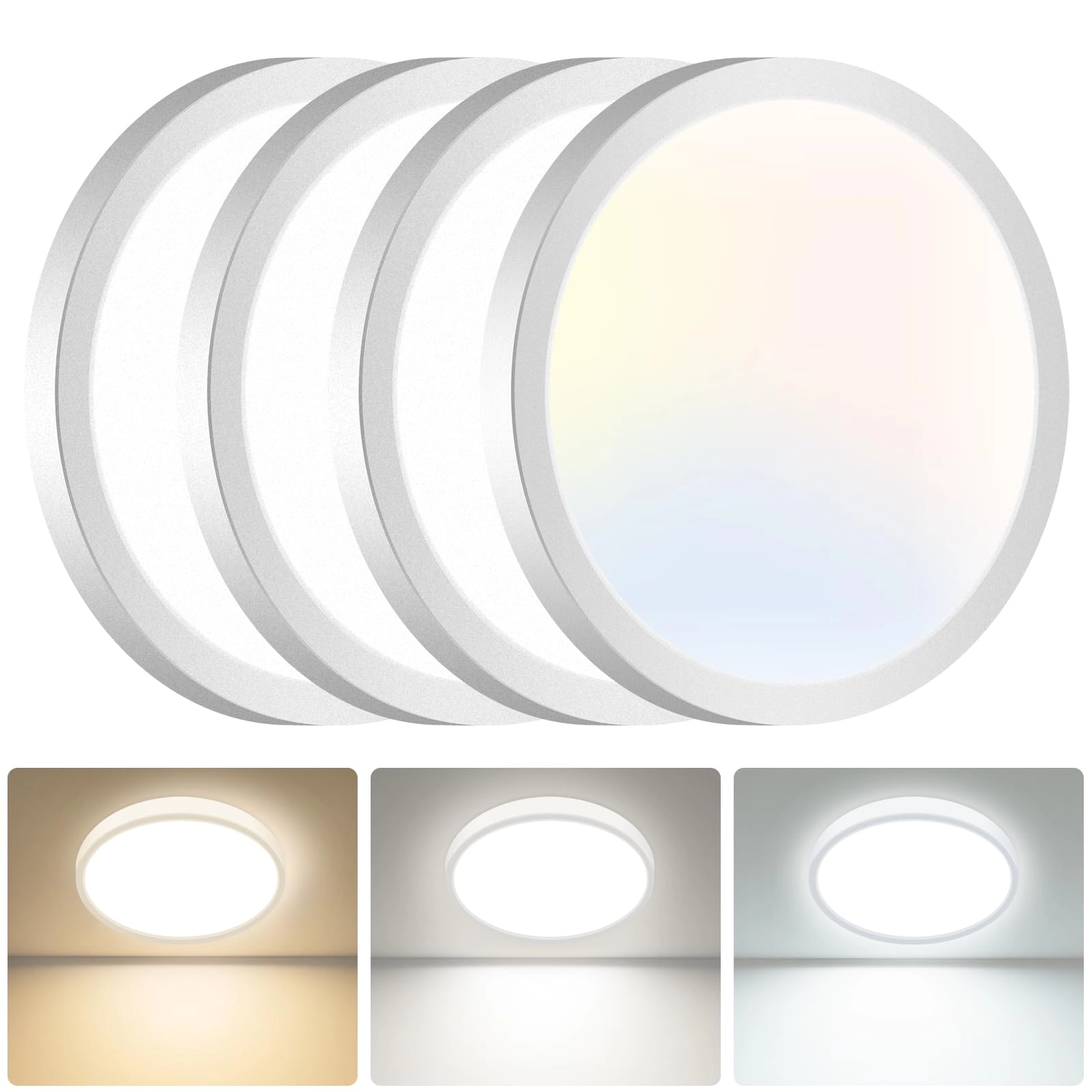 LED Ceiling Light - 3000K 4000K 6500K Pack