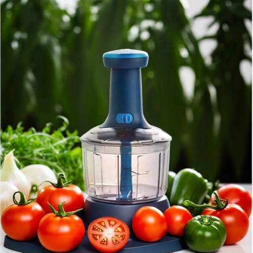 Hand Press Push Chopper - 1 Liters 4 Blades