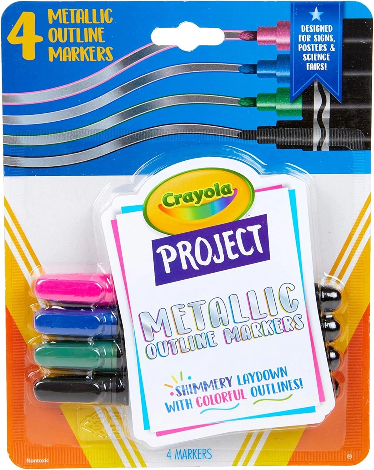 COLOR LAND CHILDRENS TOYS CENTER LLC Metallic Outline Markers - Assorted Colors