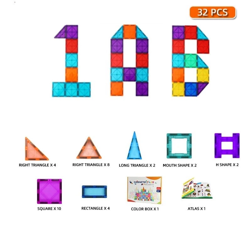 Bluejw Magnetic Blocks - 32 pcs