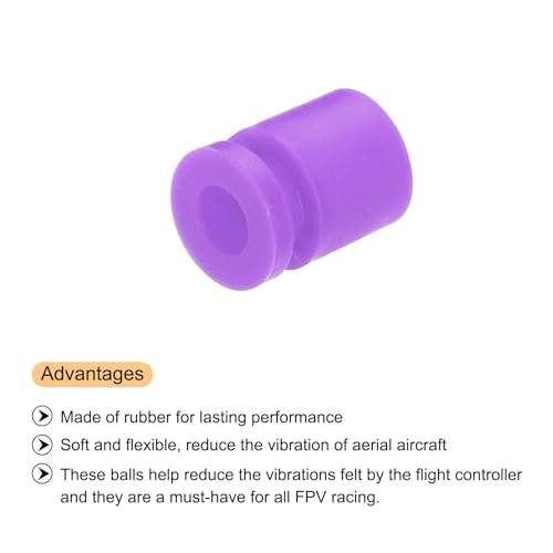 Anti-Vibration Rubber Balls - 36pcs Purple