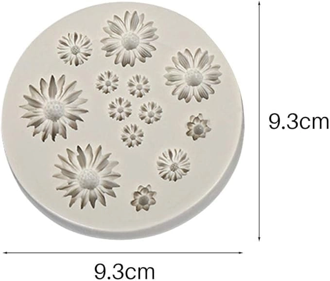 Daisy Flower Polymer Clay Mould - Silicone Pack of 2