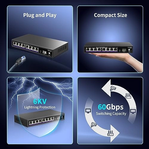 9 Port | 8x 2.5G Vlan + 1x 10G SFP+ 8-Ports