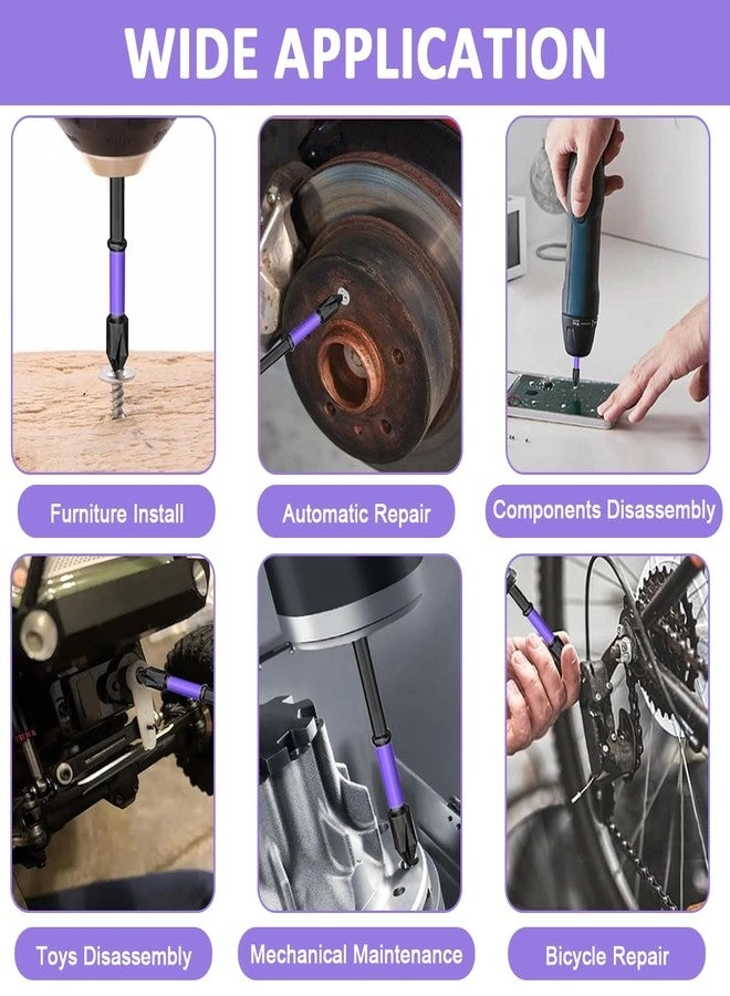 Magnetic Phillips Drill Bits - High Impact Steel 6Pcs Assorted Sizes