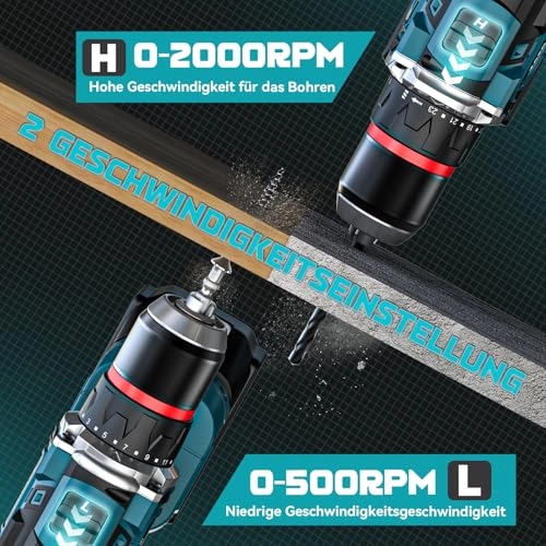 Cordless Drill - 18V 50Nm 2-speed