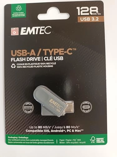 D280 - USB3.2 USB-A and Type-C 128GB