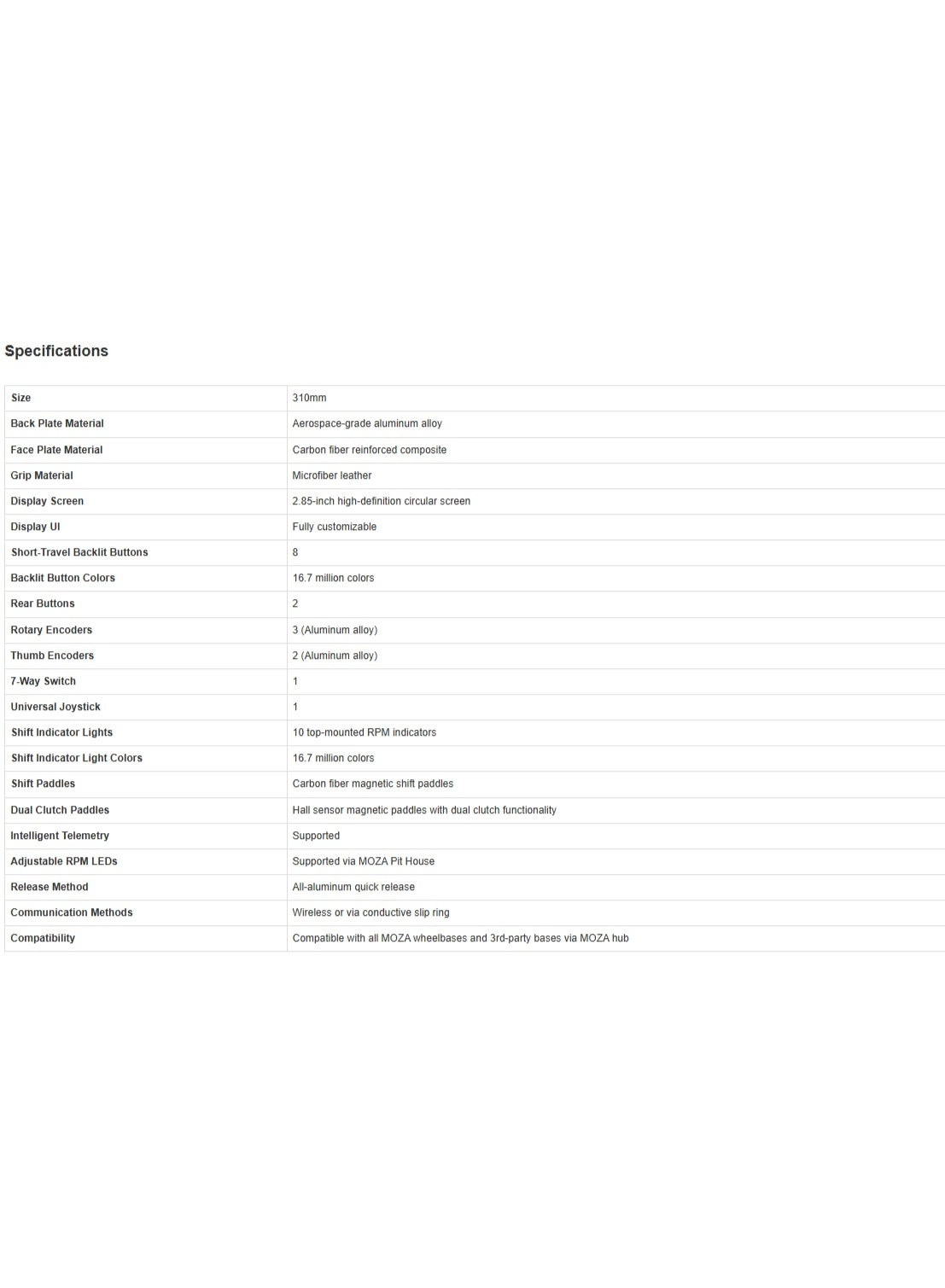 Vision GS Racing Wheel - Third-Party