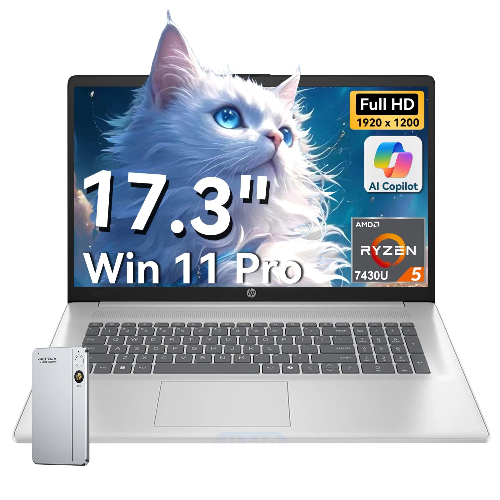 HP Laptop 17 - 17.3'' Ryzen 5-7430U 32GB DDR4 1TB SSD