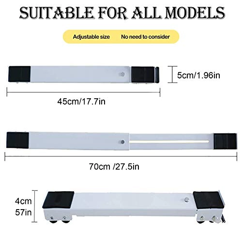 Telescopic Washing Machine Refrigerator Stand - 45-70cm adjustable 24 wheels