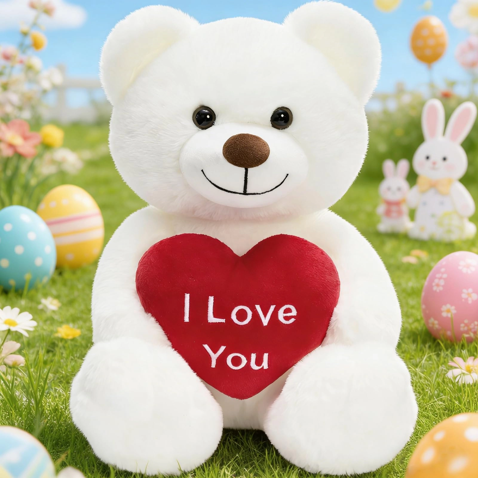 Suzhou Jinjieen Trading Co.Ltd Teddy Bear I Love You 50 cm - Brown Plush Heart Pillow