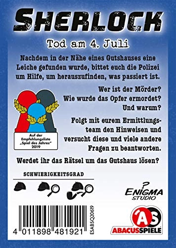 Sherlock Death on July 4th - Card Game
