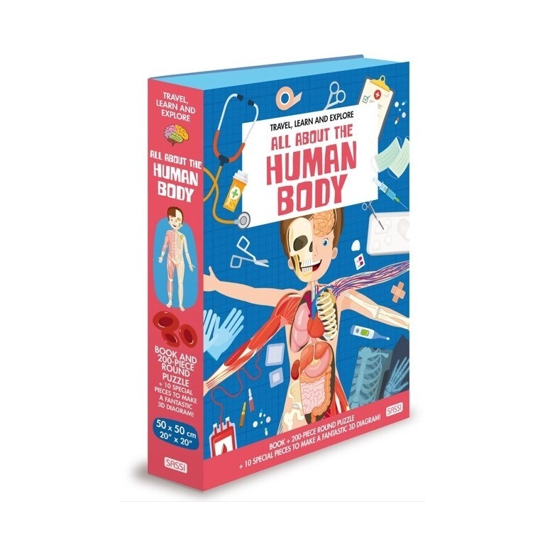 SKME TRADING Travel, Learn and Explore All About the Human Body - 48-Page 4 years+