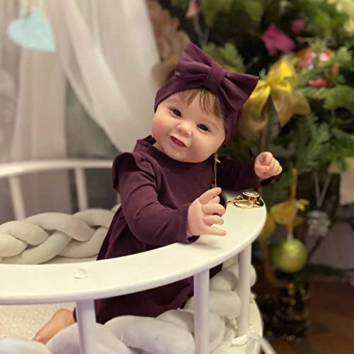 Reborn Baby Doll - 60 cm Brown Eyes