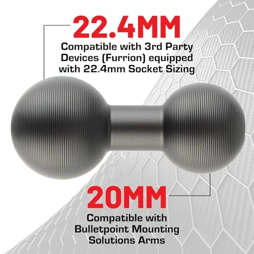 20mm to 22.4mm Ball Mount Extension Connector - Aluminum Compatible with Furrion Backup Cameras