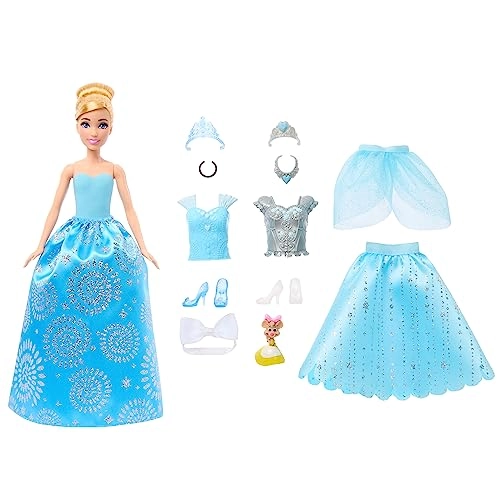Cinderella Fashion Doll - Royal Fashion Reveal 12 fashions and accessories Set