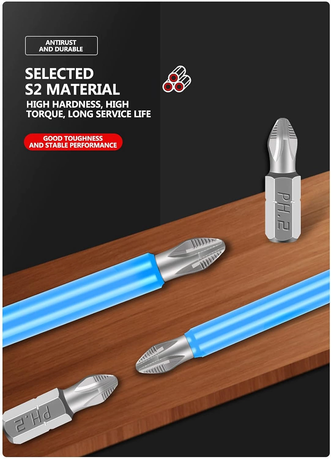 Magnetic Anti-slip Drill Bit - 7PCS 25mm-150mm