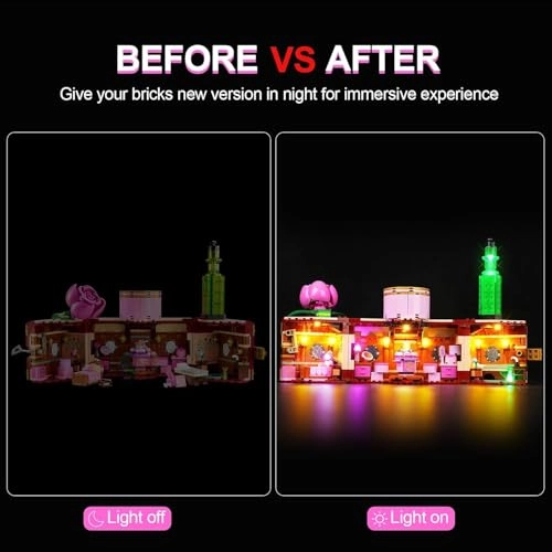 Light Kit for Lego Glinda Elphaba's Dormitory Collectible (75683) - LED Warm White